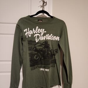 Harley-Davidson Olive Long Sleeve with Beach Graphic
